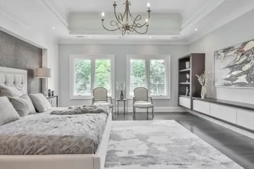 Elegant White Master Bedroom